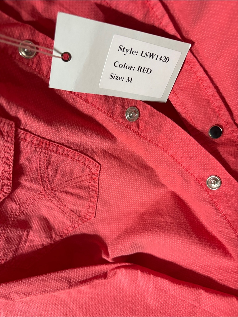 Women’s Button-Down Shirt - Coral Pink - Picture 6 of 9